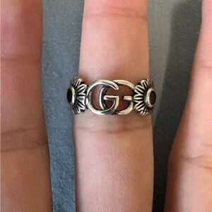 Beautiful Silver 'GG Sunflower Antique' Ring